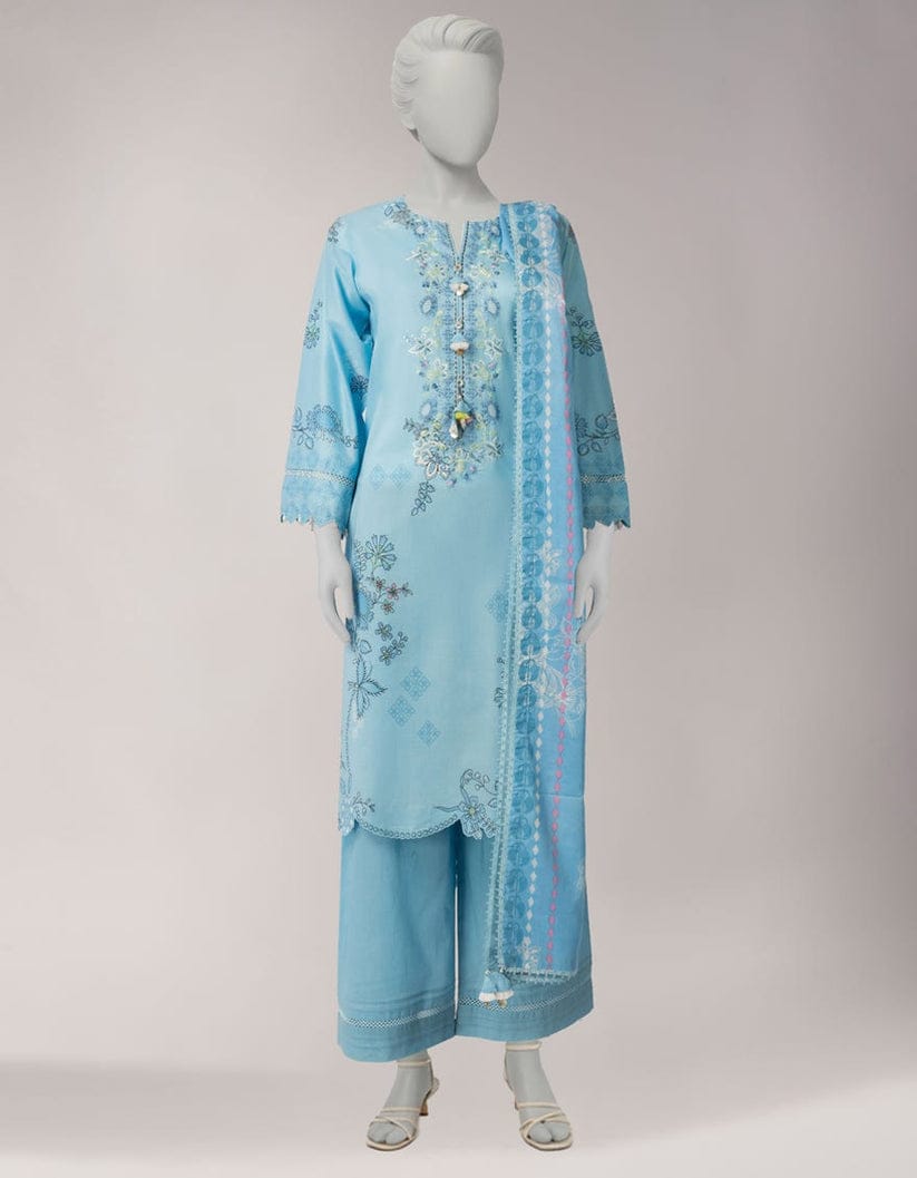 Cotton Embroidered Suit